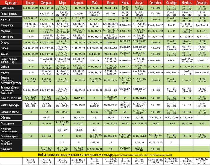 Лунный посевной календарь на 2021 год для урала и сибири: таблица дней с учетом фаз луны, особенности климата, сроки проведения работ в огороде